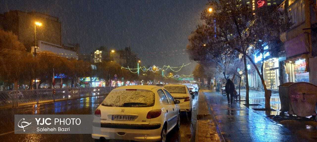 برف زمستانی به مشهد هم رسید+ عکس