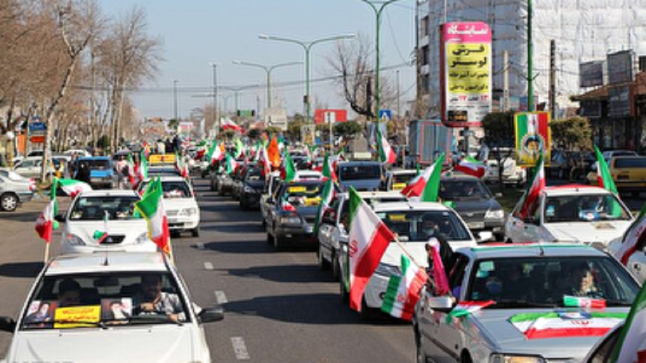 راهپیمایی خودرویی ۲۲ بهمن در چهارمحال و بختیاری