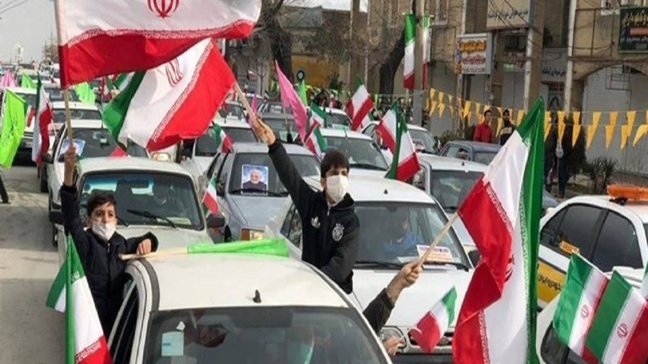 برگزاری راهپیمایی ۲۲ بهمن در آبادان و خرمشهر به شیوه کرونایی