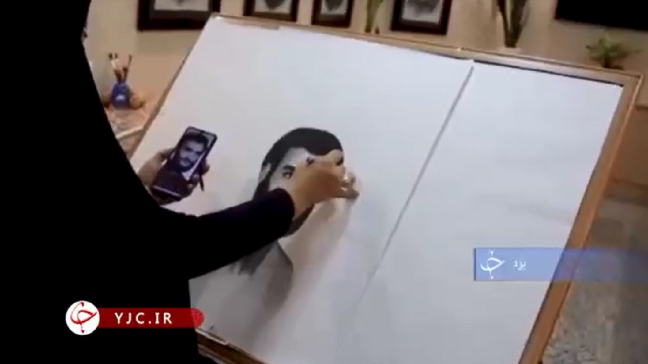 هنرمند یزدی که منشور هنر را به رقص قلم درآورد+فیلم