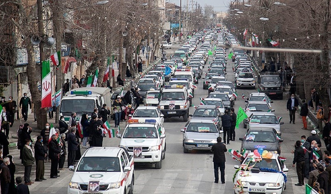 مسیر راهپیمایی خودرویی ۲۲ بهمن در شهرستان‌های استان کرمانشاه