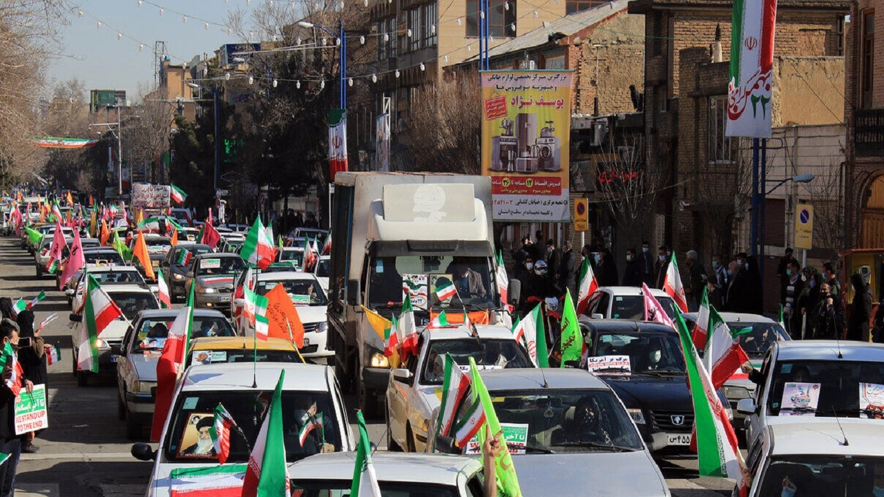 راهپیمایی ۲۲ بهمن در سیستان و بلوچستان خودرویی برگزار می‌شود