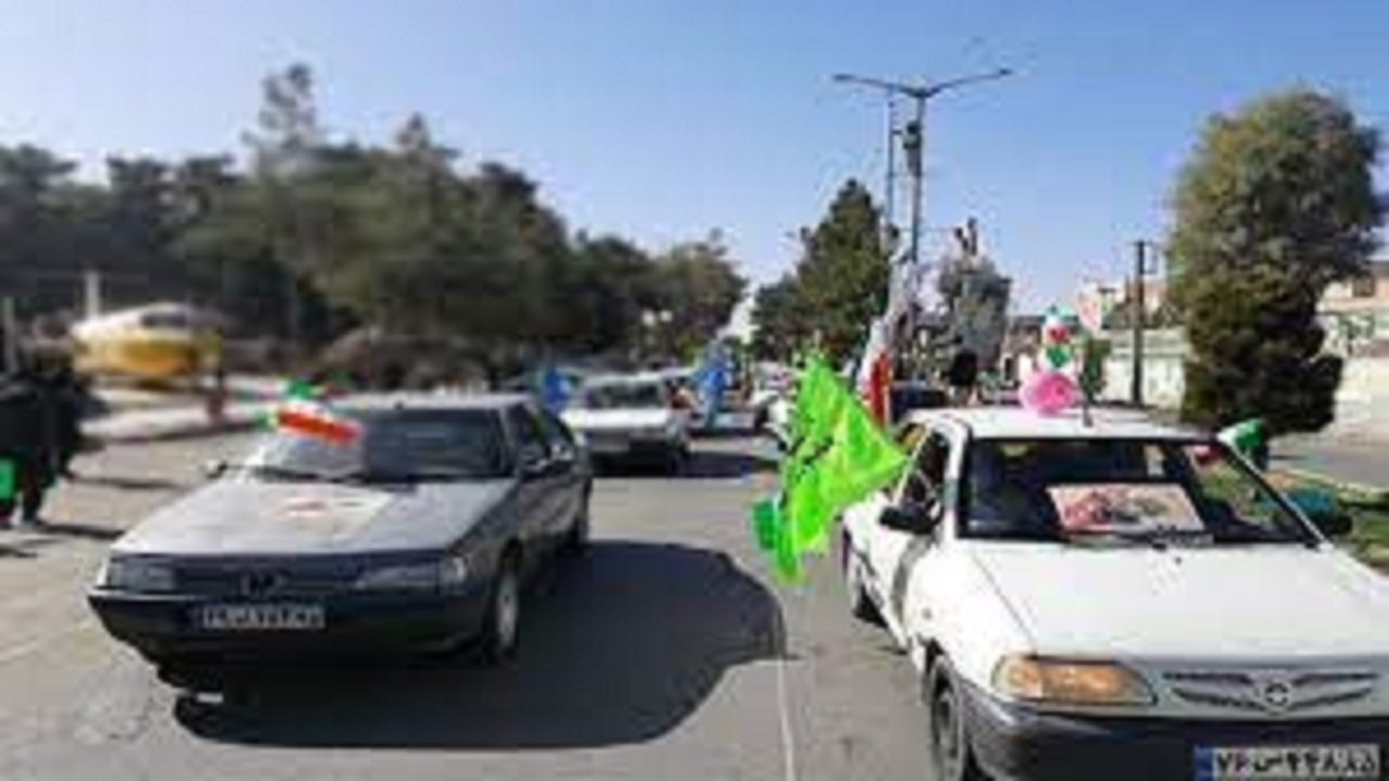 راهپیمایی ۲۲ بهمن در سیستان و بلوچستان به صورت خودرویی و موتوری
