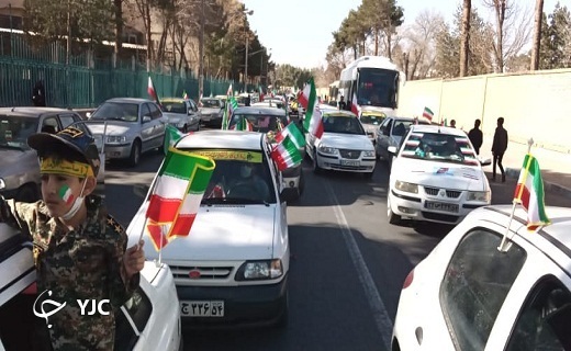 راهپیمایی خودرویی و موتوری ۲۲ بهمن استان یزد به روایت تصویر