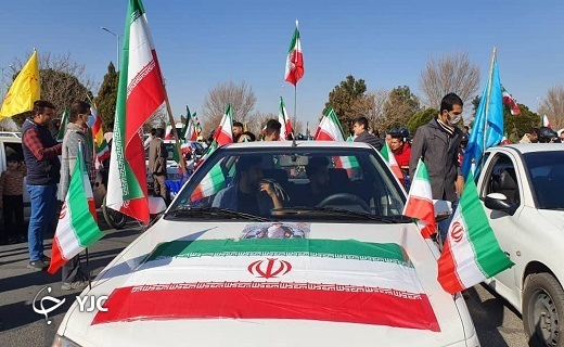 راهپیمایی خودرویی و موتوری ۲۲ بهمن استان یزد به روایت تصویر