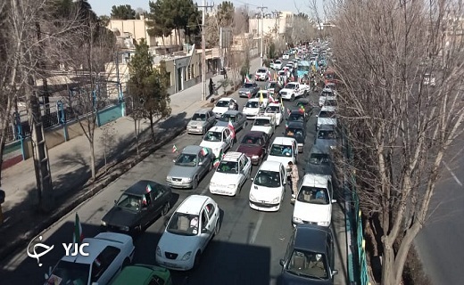 راهپیمایی خودرویی و موتوری ۲۲ بهمن استان یزد به روایت تصویر