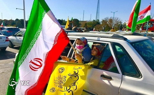 راهپیمایی خودرویی و موتوری ۲۲ بهمن استان یزد به روایت تصویر