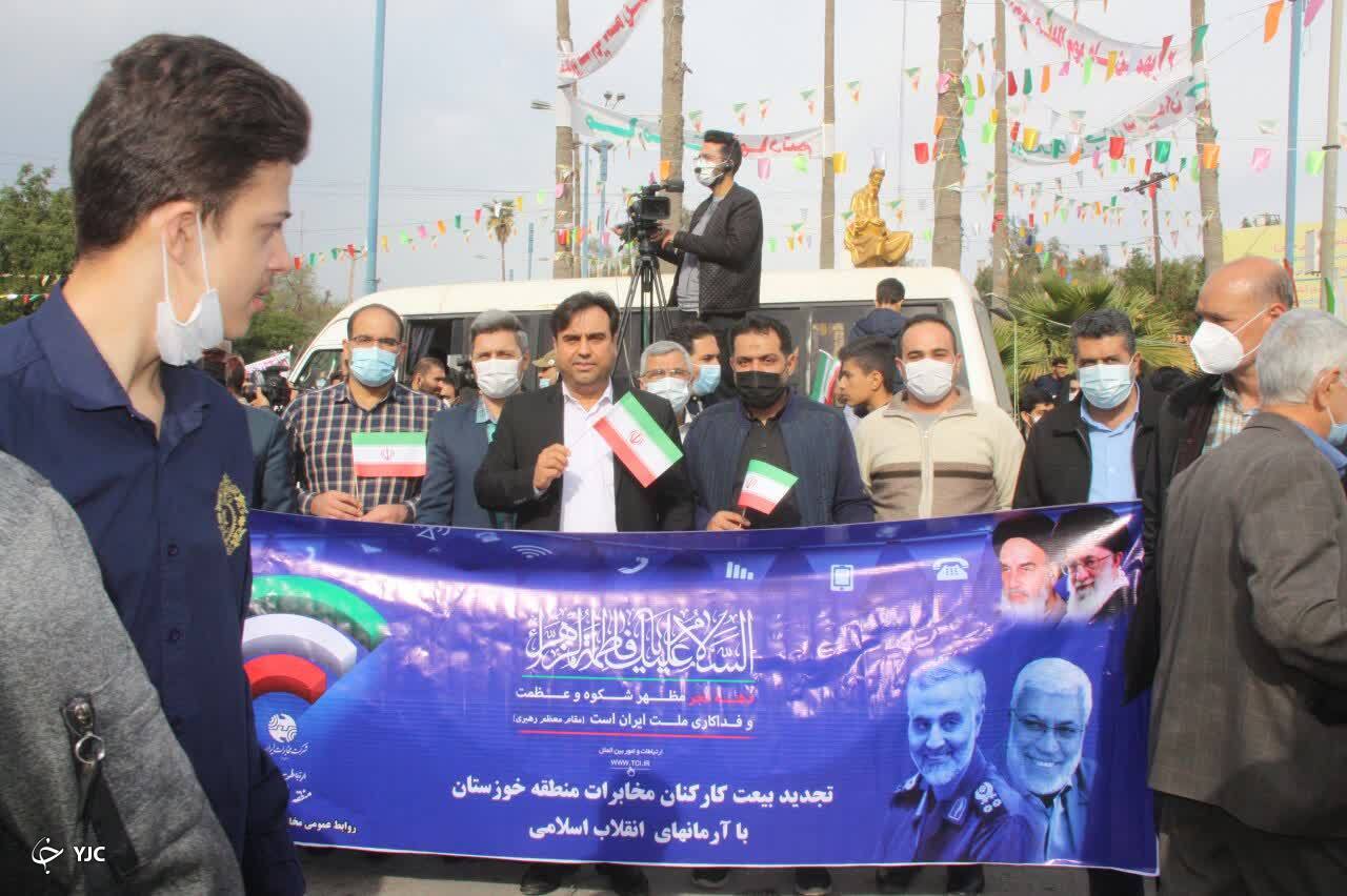 حضور اقشار مختلف مردم خوزستان در راهپیمایی ۲۲ بهمن