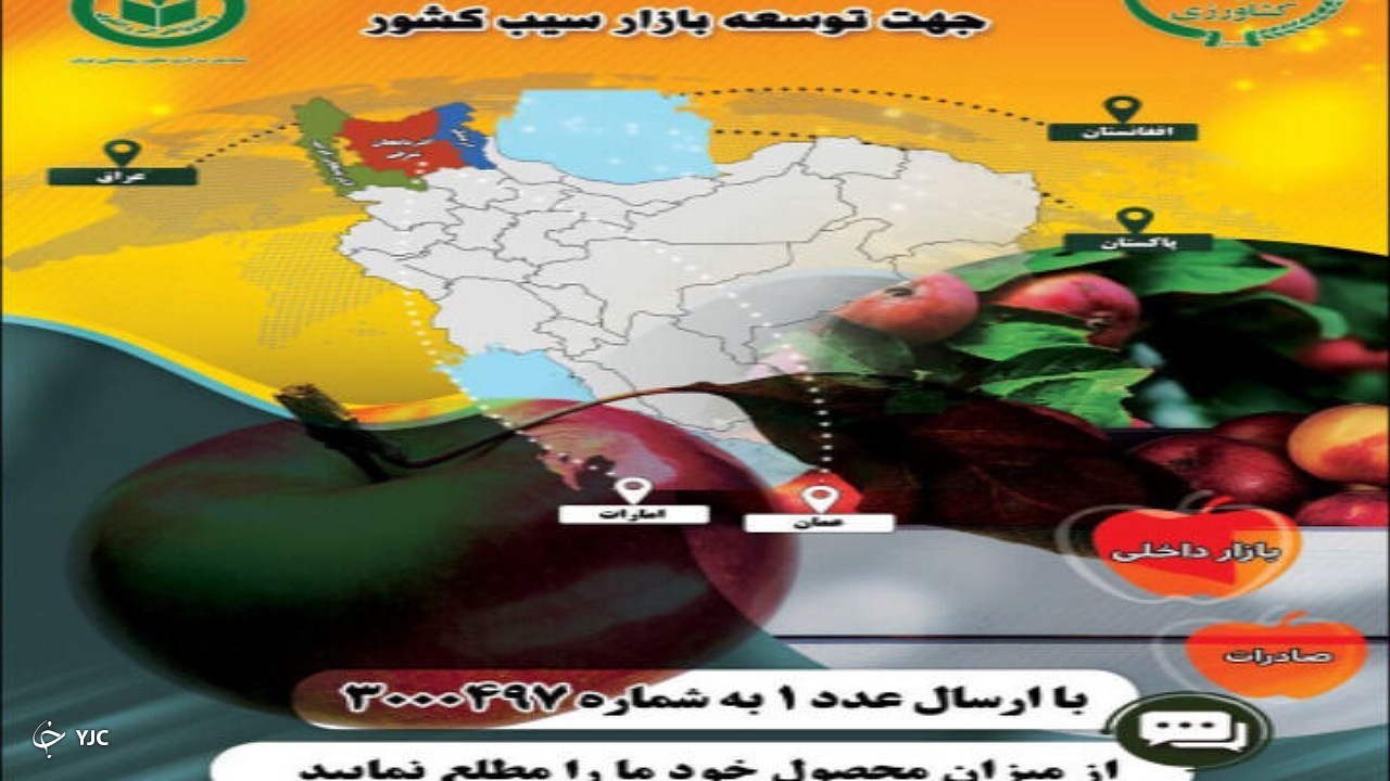 سامانه پیامکی توسعه بازار سیب آذربایجان غربی راه اندازی شد