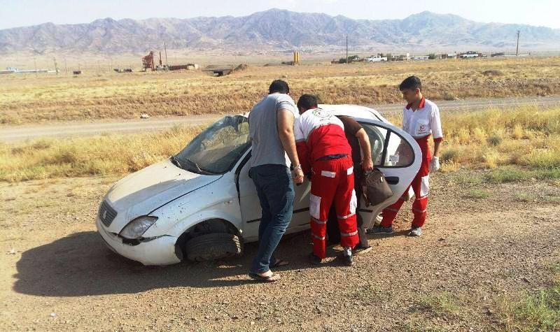 ۵ مصدوم در واژگونی یک دستگاه تیبا در گتوند