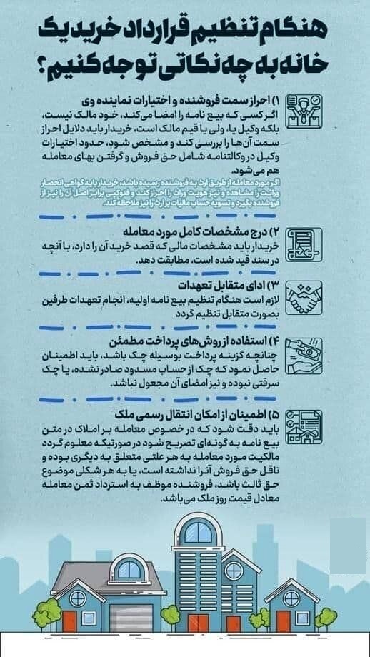 ۵ نکته مهم هنگام تنظیم قرارداد خرید خانه که از آن بی اطلاعید!