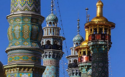 جلوه هایی از مناره&zwnj;های حرم حضرت معصومه (س) +تصاویر