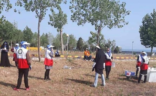 فعالیت&zwnj;های آموزشی جمعیت هلال احمر در محدوده سنگاچین انزلی