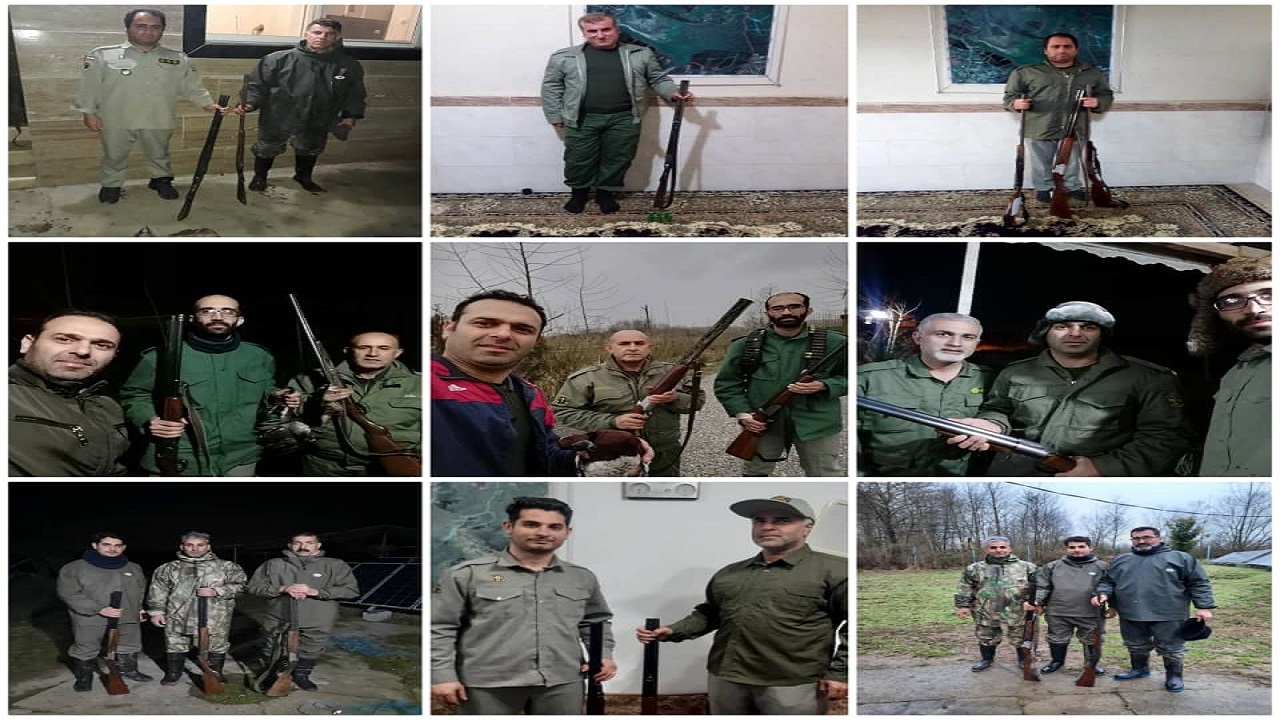 کشف و ضبط ۱۸ قبضه سلاح شکاری در صومعه سرا دربهمن ماه جاری