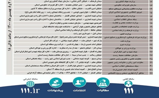 برپایی میز خدمت ادارات کل و نهاد&zwnj;ها از فردا در گیلان