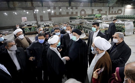 بازدید رئیس جمهور از کارخانه پوشش رشت