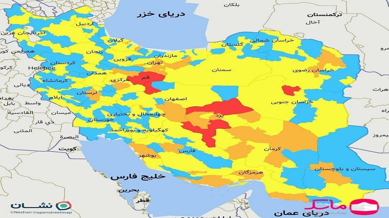 ٢ شهرستان دیگر استان سمنان به رنگبندی زرد کرونایی اضافه شدند