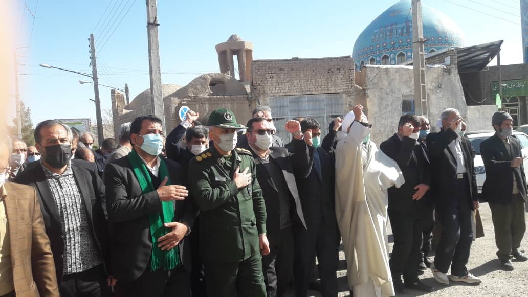 راهپیمایی نمازگزاران خراسان رضوی در حمایت از مردم مظلوم یمن