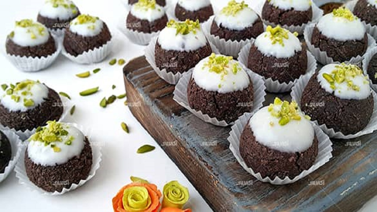آموزش شیرینی کاکائویی نارگیلی + فیلم