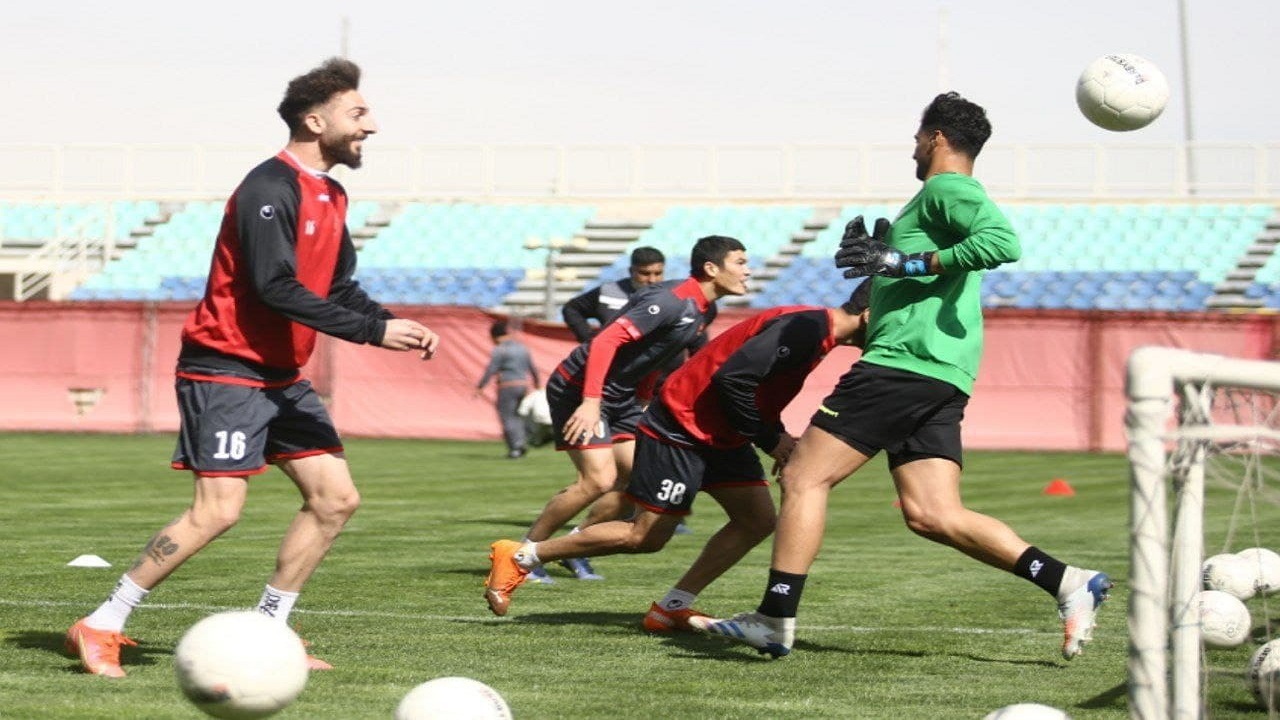 برگزاری آخرین تمرین پرسپولیس قبل از بازی با صنعت نفت