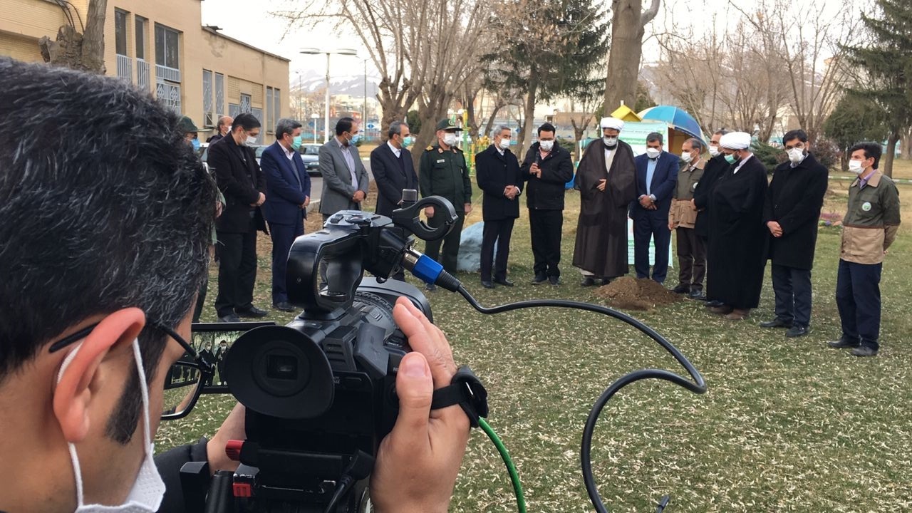 چند نهال در صدا وسیمای مرکز همدان کاشته شد