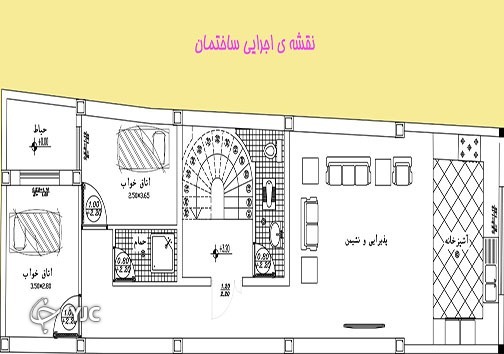 تصویر نقشه اجرای ساحتمان