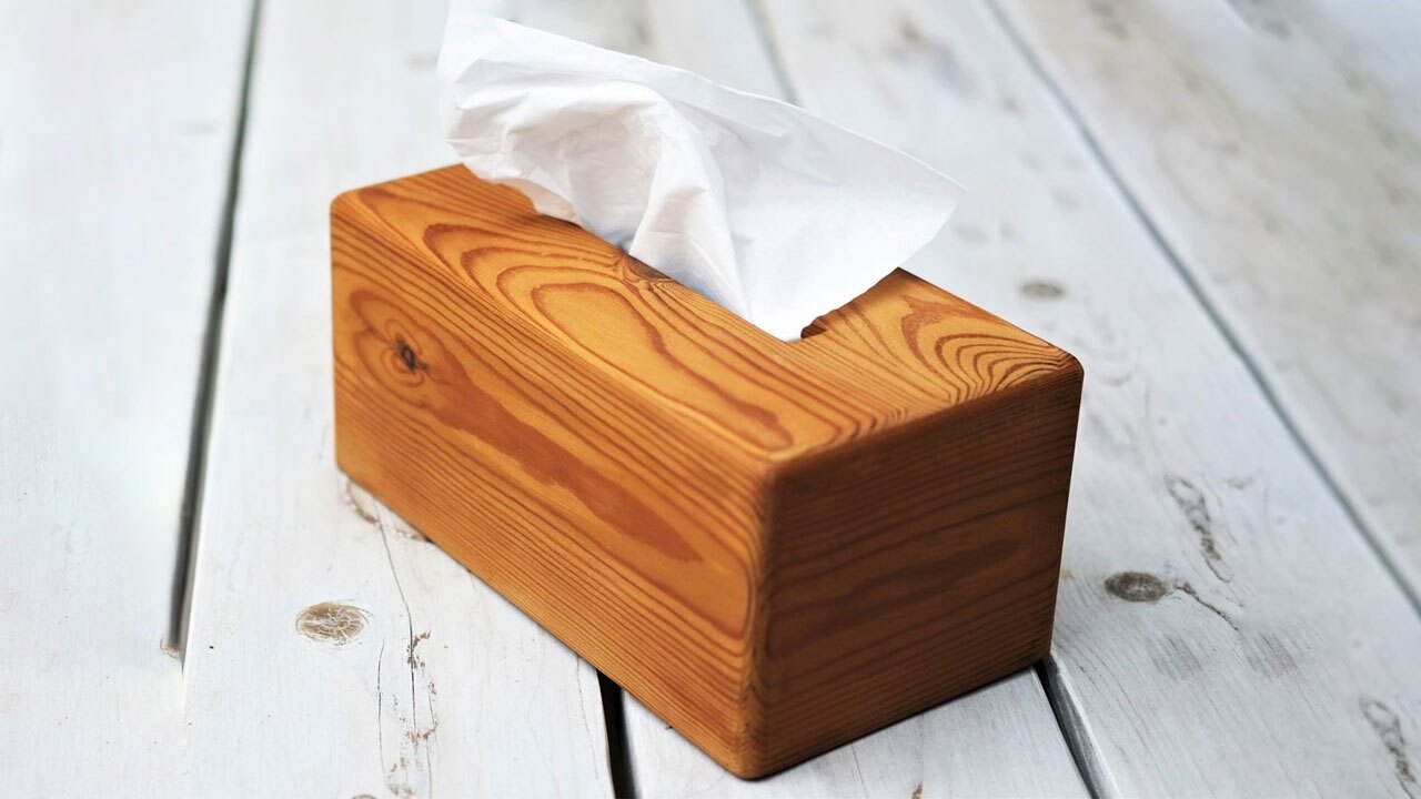آموزش ساخت جعبه چوبی دستمال کاغذی + فیلم