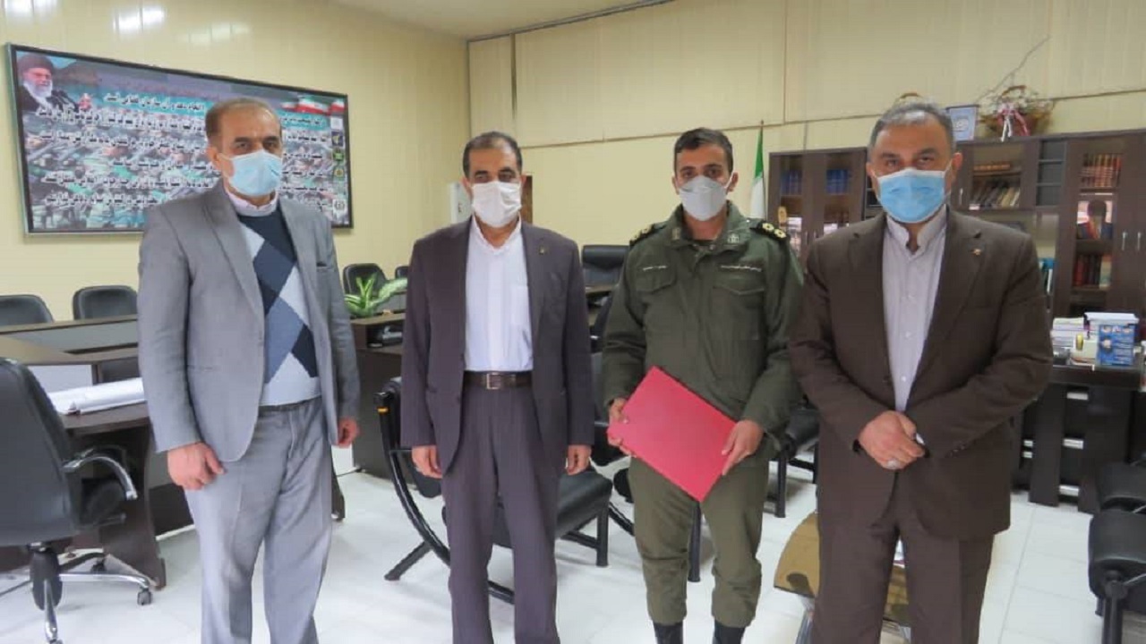تجلیل سازمان قضایی گلستان از سرباز فداکار ناجا