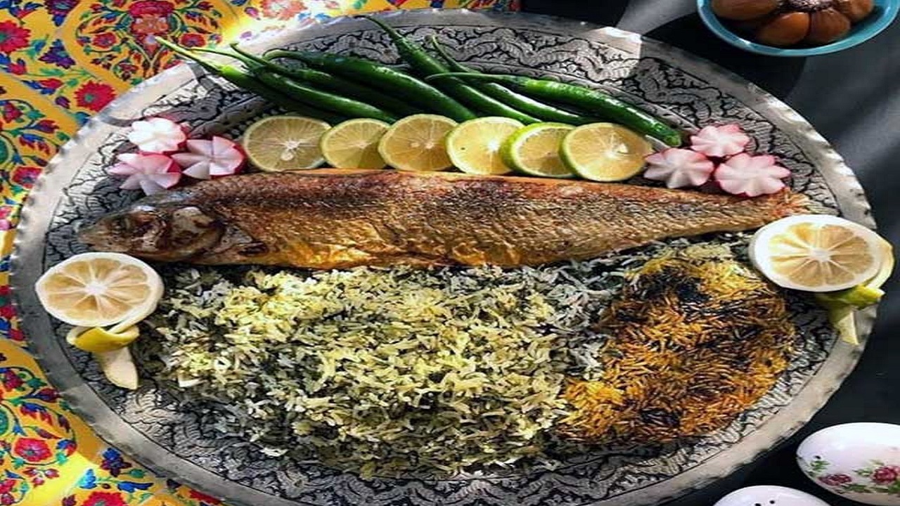 سبزی پلو ماهی شب عید، بدون عطر برنج ایرانی