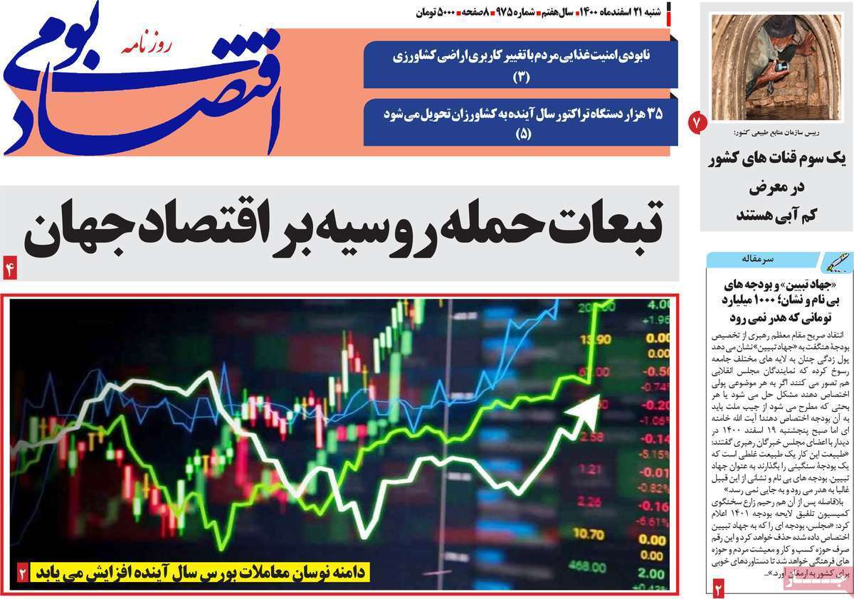صفحه نخست روزنامههای استانی - شنبه ۲۱ اسفند صفحه نخست روزنامههای استانی - شنبه ۲۱ اسفند