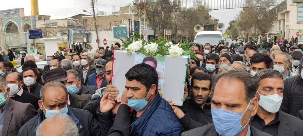 پیکر جانباز شهید دفاع مقدس در نیشابور تشییع شد+ عکس