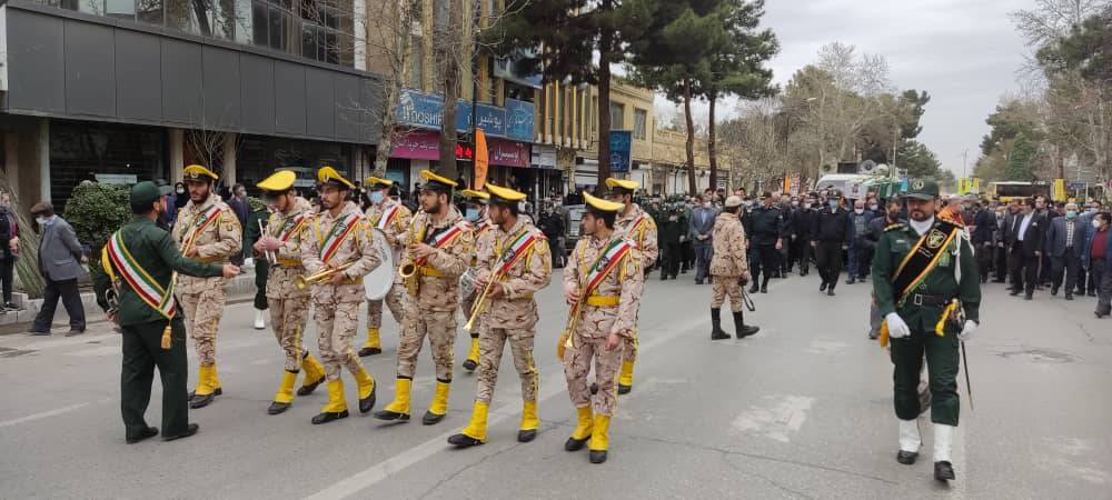پیکر جانباز شهید دفاع مقدس در نیشابور تشییع شد+ عکس