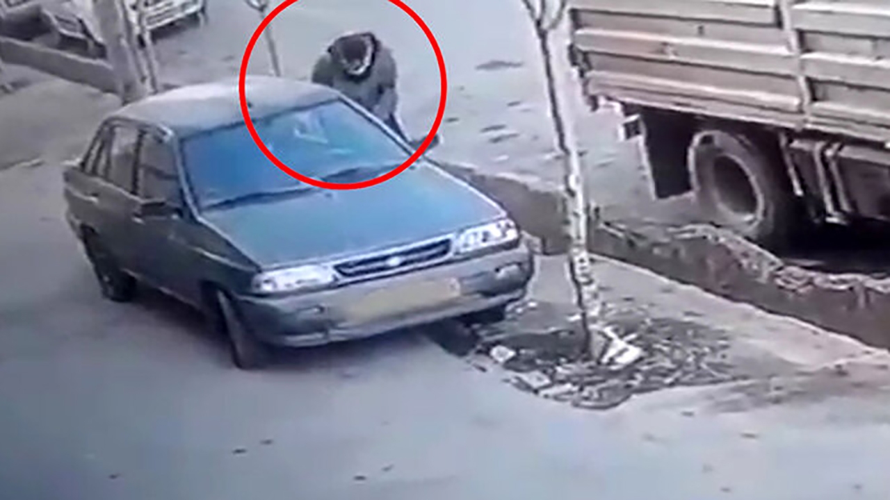سرقت پراید در کوتاه‌ترین زمان ممکن + فیلم