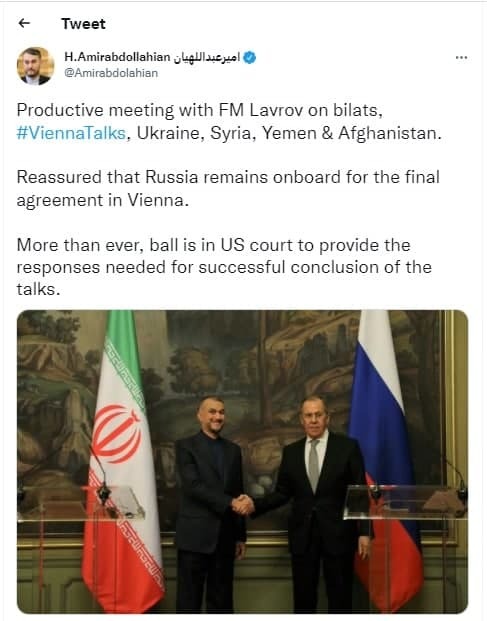 روسیه همچنان برای دستیابی به توافق نهایی در وین همراه است