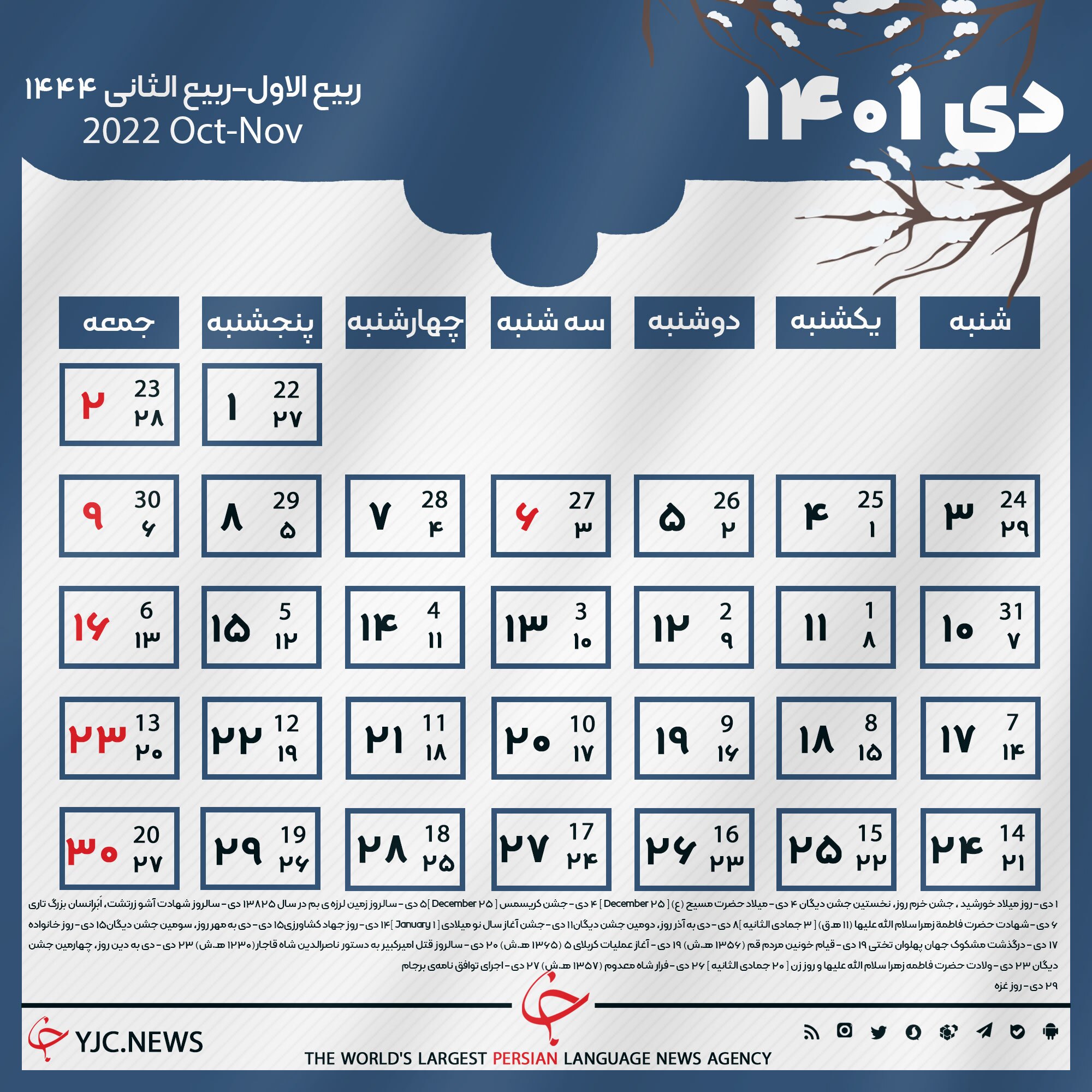 دی ۱۴۰۱