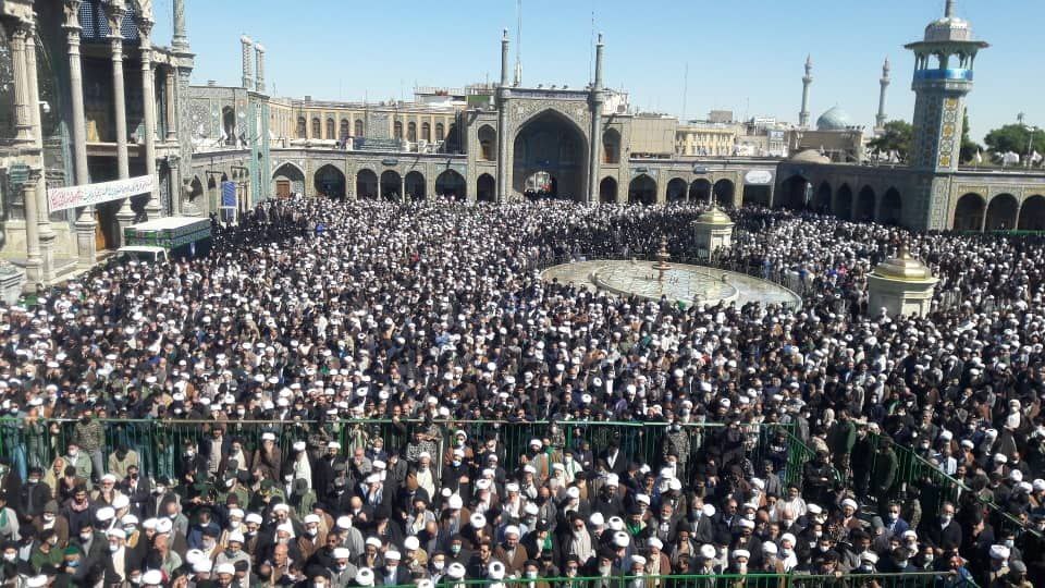 تشییع پیکر آیت الله علوی گرگانی در قم