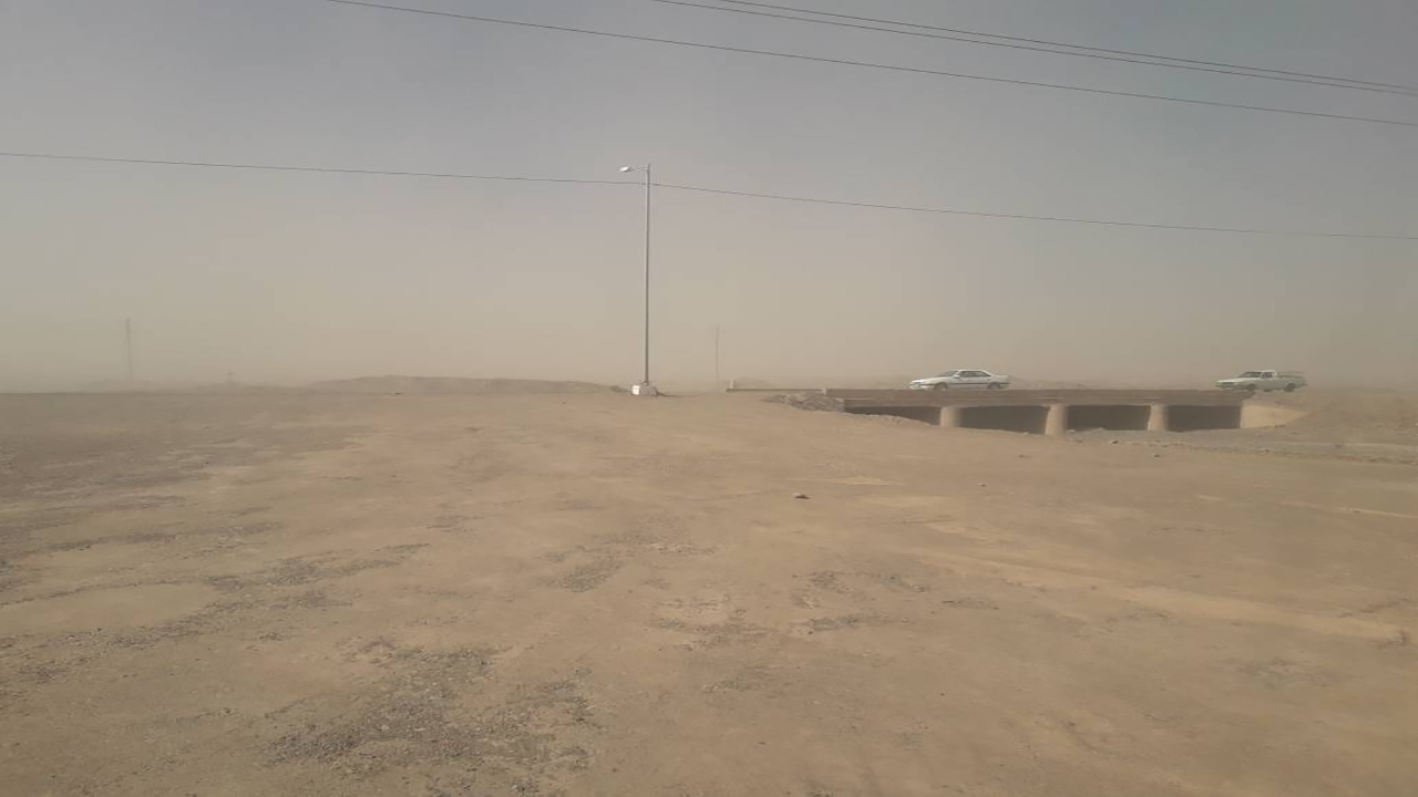 وزش طوفان با سرعت ۷۵ کیلومتر بر ساعت در بم
