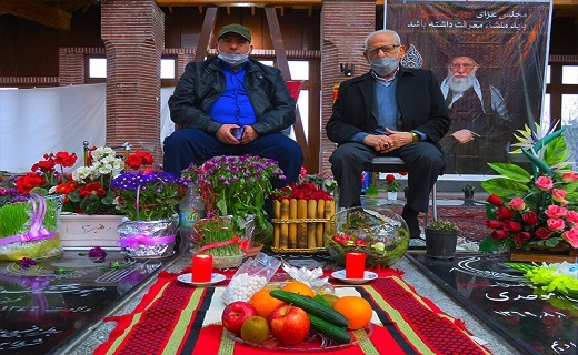 حال و هوای گلزار شهدای رشت در مراسم تحویل سال ۱۴۰۱ + تصاویر