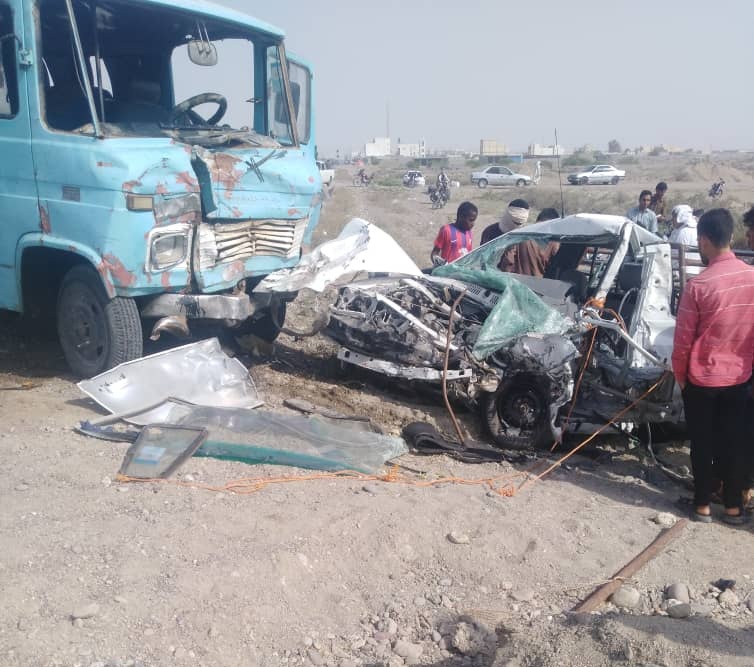 یک کشته بر اثر تصادف یک دستگاه مینی بوس با خودرو پراید در لیردف جاسک