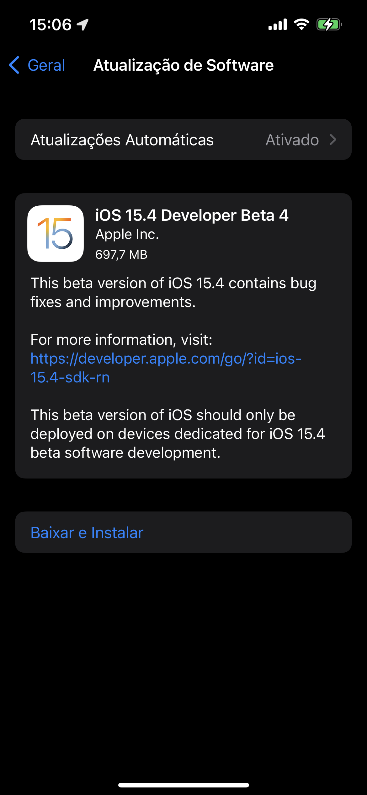  روز رسانی بتای چهارم iOS 15.4 