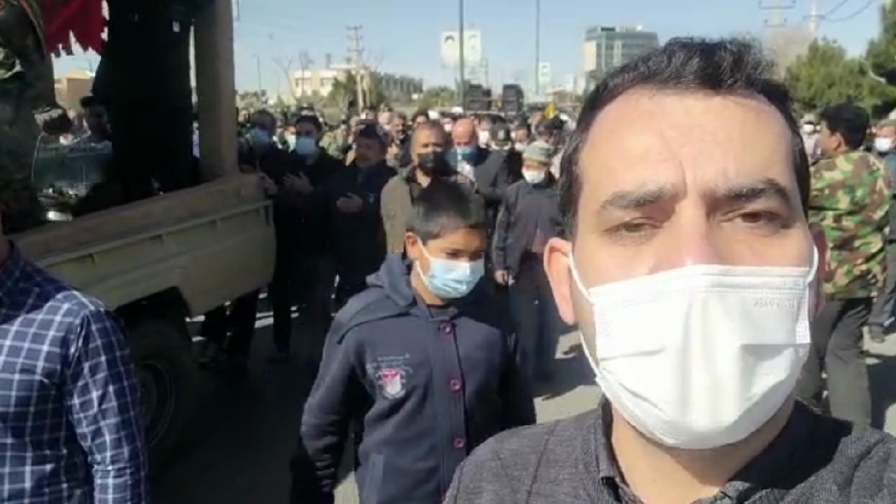 تشییع پیکر شهید مدافع حرم در ساوه