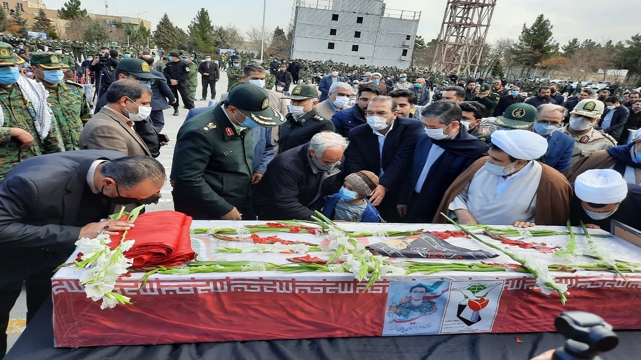 تشییع پیکر افسر شهید نیروی انتظامی در مشهد