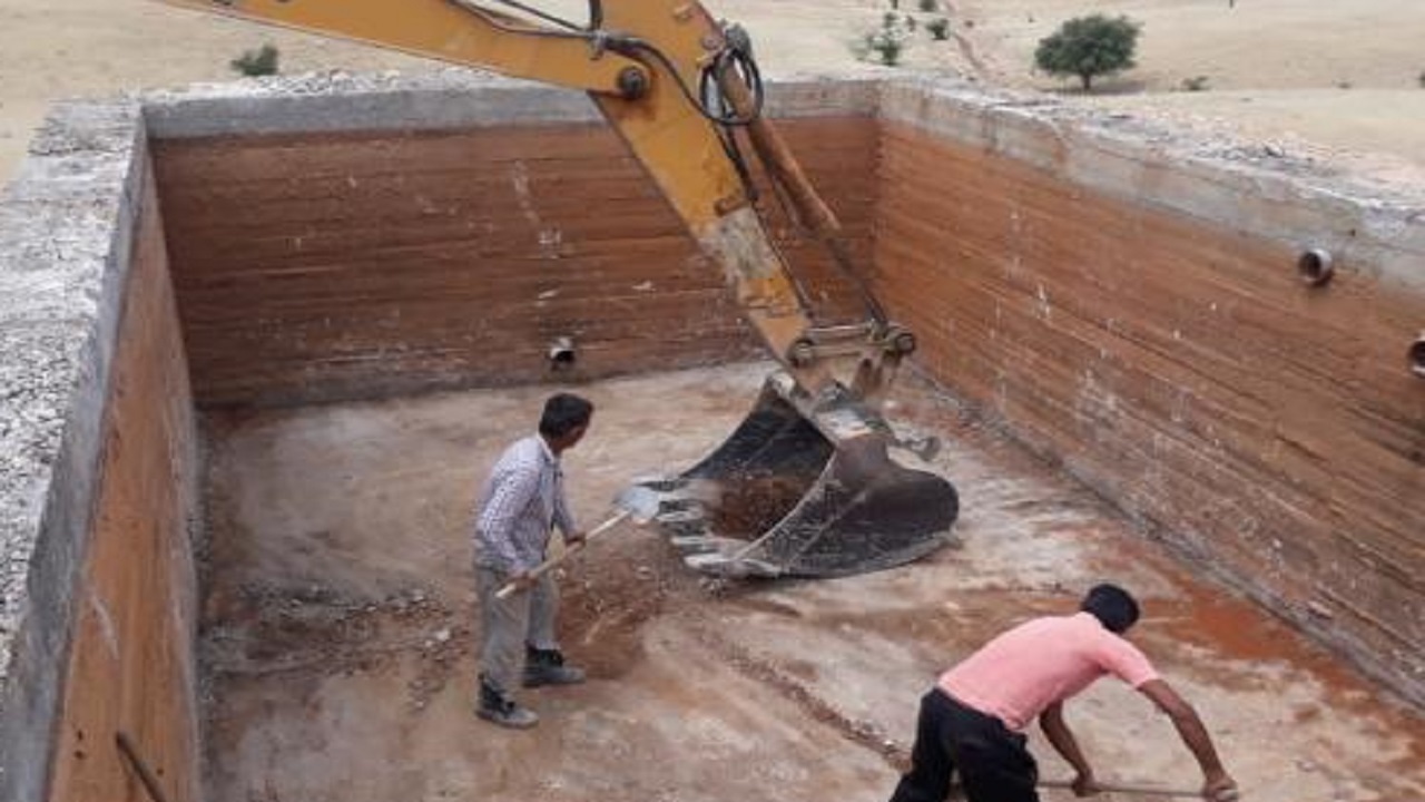 مرمت و بازسازی مخزن تامین آب کوی چهاردهی تشان در بهبهان
