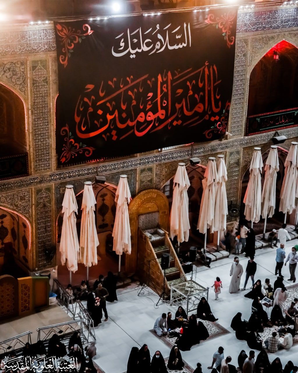 سیاهپوش شدن حرم امیرالمومنین(ع) در آستانه لیالی قدر +عکس