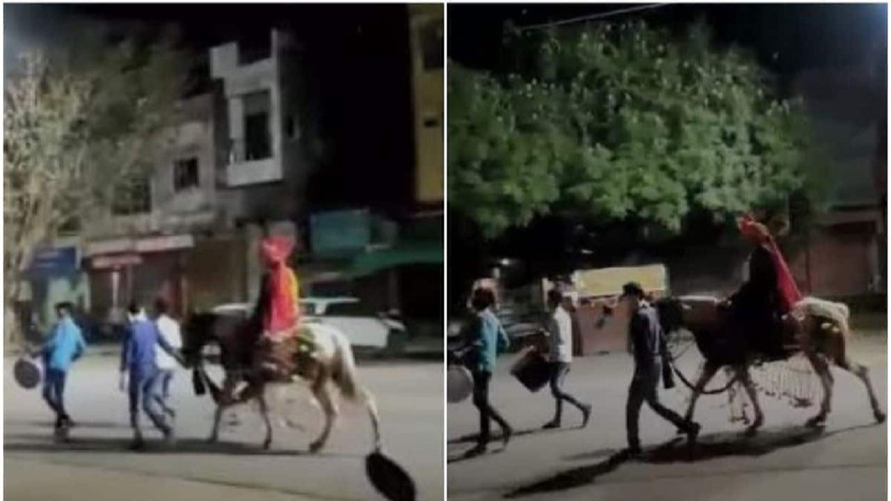 داماد تنها در خیابان های سوت و کور هندوستان!