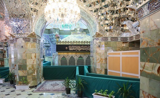 حرم حضرت معصومه (س) سیاه پوش شهادت امام اول شیعیان +تصاویر