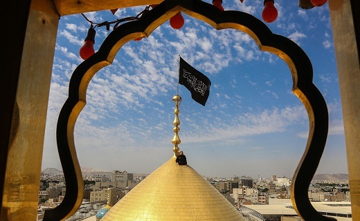 حرم حضرت معصومه (س) سیاه پوش شهادت امام اول شیعیان +تصاویر