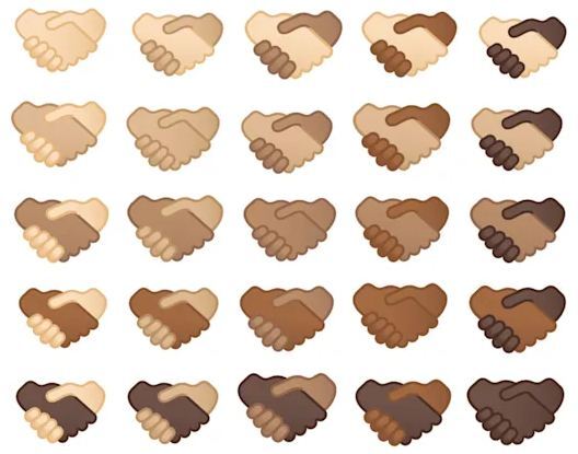 ساخت استیکر جدید دست دادن با 25 حالت از سوی کنسرسیوم Unicode
