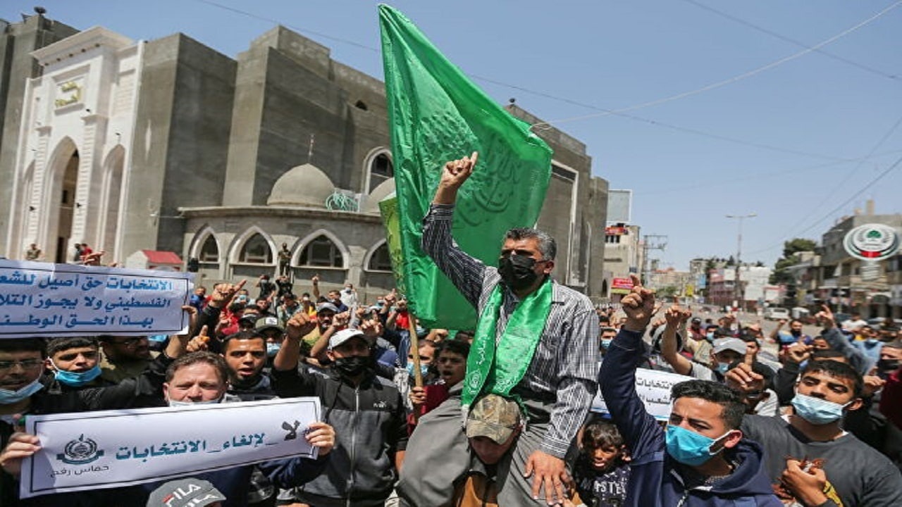 تظاهرات فلسطینیان در اعتراض به تعویق انتخابات
