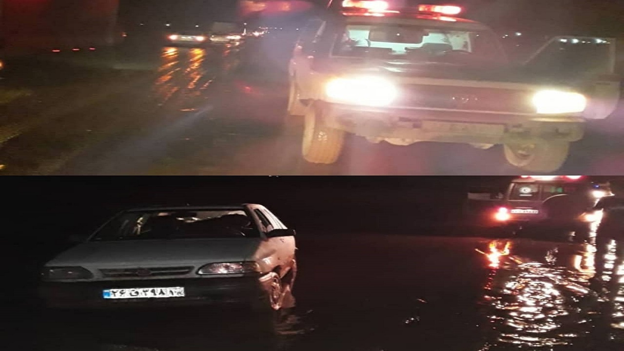 دو حادثه بر اثر بارش باران در استان سمنان